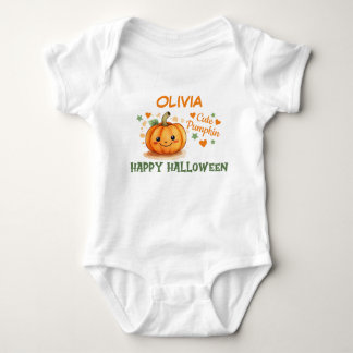 Baby Halloween Süßer Kürbis Strampler