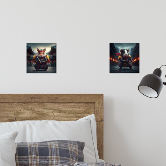 Baby Hamster und Guinea Pig Ninjas Print Set 2 (Schlafzimmer)