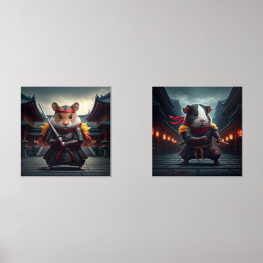 Baby Hamster und Guinea Pig Ninjas Print Set 2 (Vorderseite)