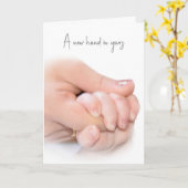 Baby Hand Glückwunsch Karte (Gelbe Blume)