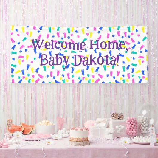 Baby Hand Prints und Foot Prints Banner (Party)