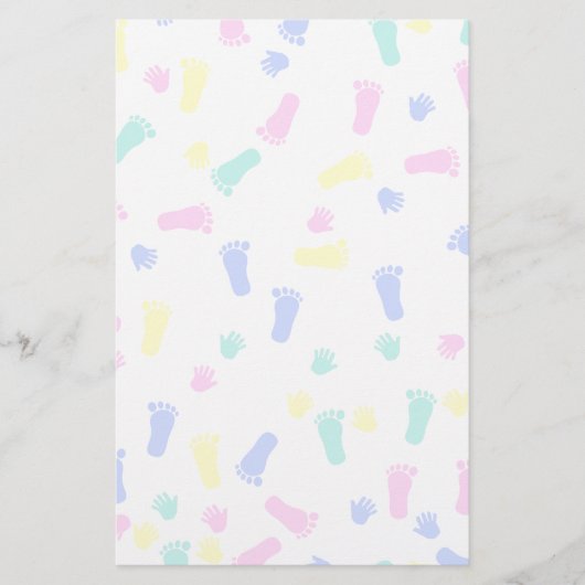 Baby Hand Prints und Foot Prints Briefpapier (Vorderseite)