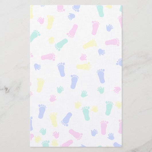 Baby Hand Prints und Foot Prints Briefpapier (Vorderseite)