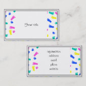 Baby Hand Prints und Foot Prints Visitenkarte (Vorne/Hinten)