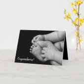 Baby-Hände und Füße Karte (Gelbe Blume)