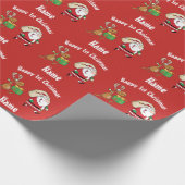 BABY Happy 1. Weihnachtsfest Personalisiert Funny Geschenkpapier (Ecke)