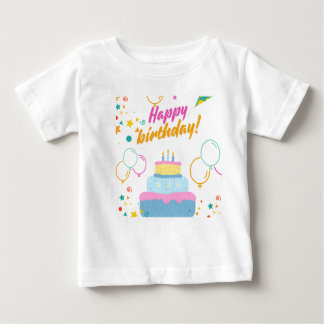 Baby Happy Birthday Printable T - Shirt Geschenkde