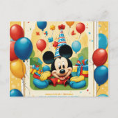 Baby-Happy-Geburtstagskarten Einladungspostkarte (Rückseite)