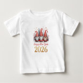 Baby Happy New Year 2026 Gnomes T-Shirt (Vorderseite)