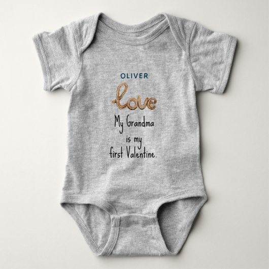 Baby Happy Valentines Bodysuit für Neugeborene Baby Strampler (Vorderseite)