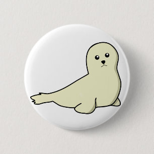 Baby-Harfen-Siegel-Knopf Button