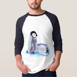 *Baby Harfen-Siegel und Baby Penquin T-Shirt