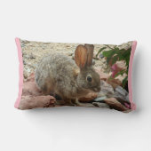 Baby-Häschen im Sedona Felsen-Akzent-Wurfs-Kissen Lendenkissen (Rückseite)