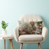 Baby-Häschen im Sedona Felsen-Akzent-Wurfs-Kissen Lendenkissen (Stuhl )