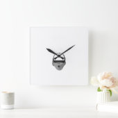 ~Baby Hat~ WALL CLOCK, KÜMMERN SIE ES! Quadratische Wanduhr (Zuhause)