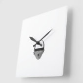 ~Baby Hat~ WALL CLOCK, KÜMMERN SIE ES! Quadratische Wanduhr (Winkel)