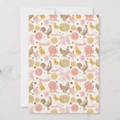 Baby Hatched Chicken Girl Birth Ankündigung (Rückseite)