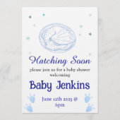 Baby Hatching dragon themed baby shower invitation Einladung (Vorderseite)