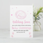 Baby Hatching Soon Baby shower invitation Einladung (Stehend Vorderseite)