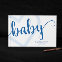Baby Heart | Cerulean Blue Classic Blüh Script