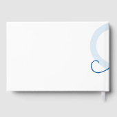 Baby Heart | Cerulean Blue Classic Blüh Script Gästebuch (Rückseite)