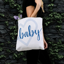Baby Heart | Cerulean Blue Classic Blüh Script Tasche