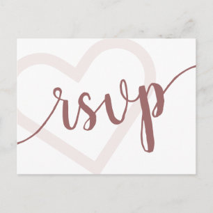 Baby Heart   Desert Rose Taupe Script UAWG Entree Postkarte