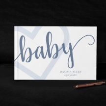 Baby Heart | Dusty Slate Blue Blühe Script