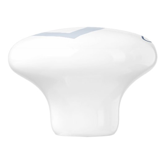 Baby Heart | Dusty Slate Blue Blühe Script Keramikknauf (Seitenansicht)