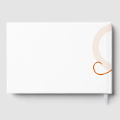 Baby Heart | Fall Burnt Orange Blüh Script Gästebuch (Rückseite)