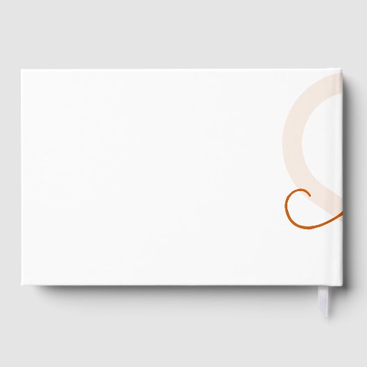 Baby Heart | Fall Burnt Orange Blüh Script Gästebuch (Rückseite)