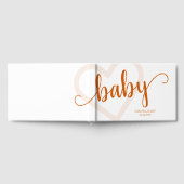 Baby Heart | Fall Burnt Orange Blüh Script Gästebuch (Voll)