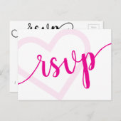 Baby Heart | Hot Pink Dusche oder Reveal UAWG Entr Postkarte (Vorne/Hinten)