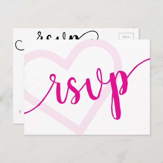 Baby Heart | Hot Pink Dusche oder Reveal UAWG Entr Postkarte (Vorne/Hinten)