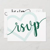 Baby Heart | Hunter Green Shower UAWG Entree Postkarte (Vorne/Hinten)