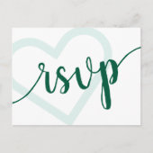 Baby Heart | Hunter Green Shower UAWG Entree Postkarte (Vorderseite)