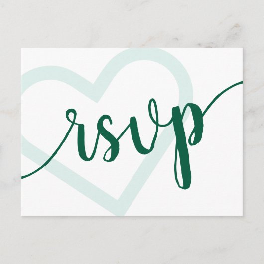 Baby Heart | Hunter Green Shower UAWG Entree Postkarte (Vorderseite)