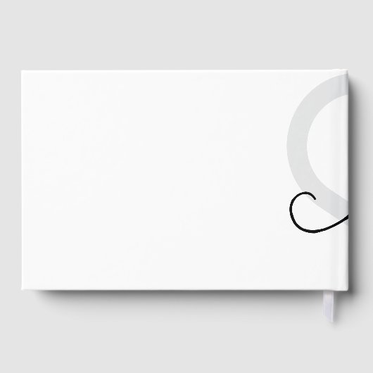 Baby Heart | Klassisches Schwarzes Skript Geblüht Gästebuch (Rückseite)