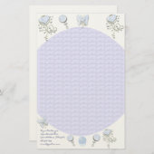 Baby Heart Rattle Lavender Briefpapier (Vorne/Hinten)