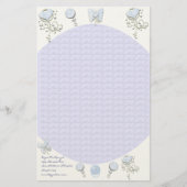 Baby Heart Rattle Lavender Briefpapier (Vorderseite)