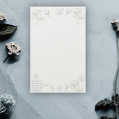 Baby Heart Rattle Pale Baby Tinted Blue Briefpapier