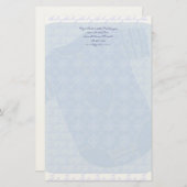 Baby Heart Rattle Raute Onsie Baby Blue Briefpapier (Vorne/Hinten)