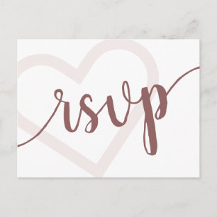 Baby Heart   Wüste Rose Taupe Blühte Skript Postkarte
