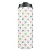 Baby Hearts Pattern – Soft Cute Love Design Thermosbecher (Vorderseite)