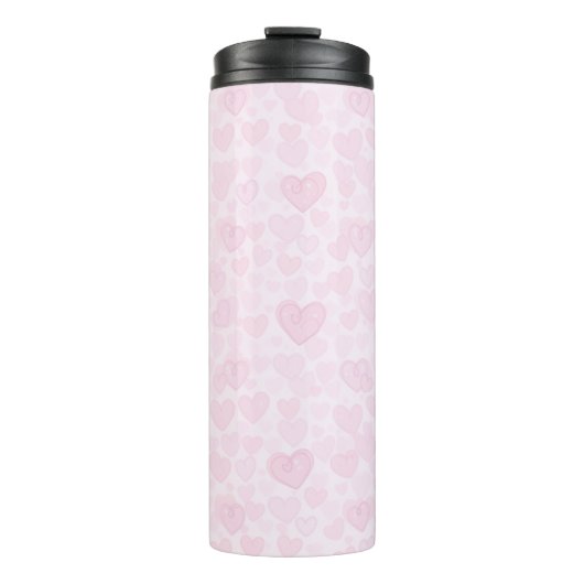 Baby Hearts Pattern – Soft Cute Love Design Thermosbecher (Vorderseite)