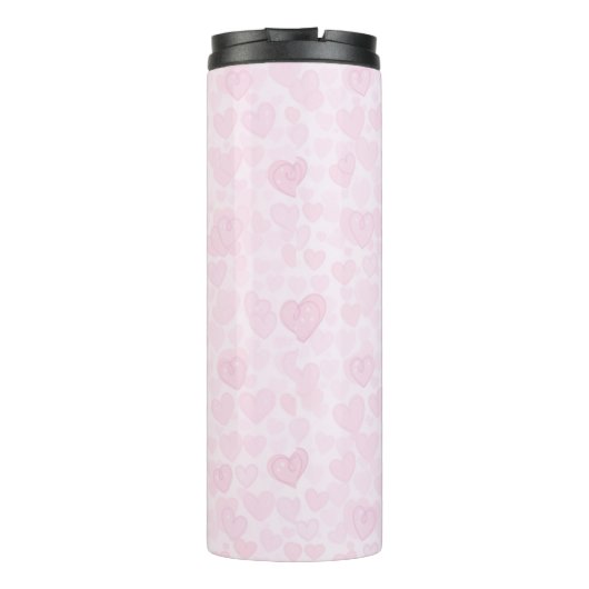 Baby Hearts Pattern – Soft Cute Love Design Thermosbecher (Rückseite)