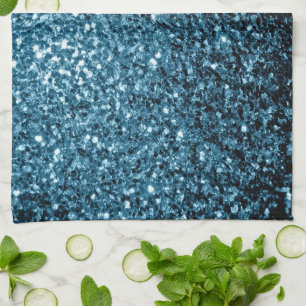 Baby hellblauer falscher Glitter funkelt Geschirrtuch