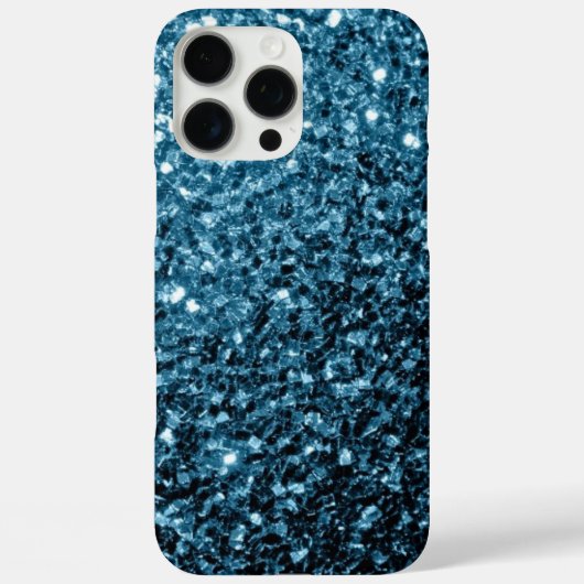 Baby hellblaues falsches Glitter Funkeln Case-Mate iPhone Hülle (Rückseite)