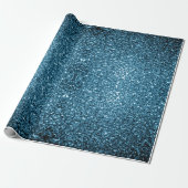 Baby hellblaues falsches Glitter Funkeln Geschenkpapier (Ungerollt)