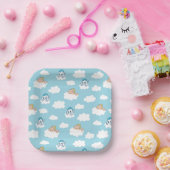 Baby Hercules and Pegasus Cloud Pattern Paper Plat Pappteller (Party)
